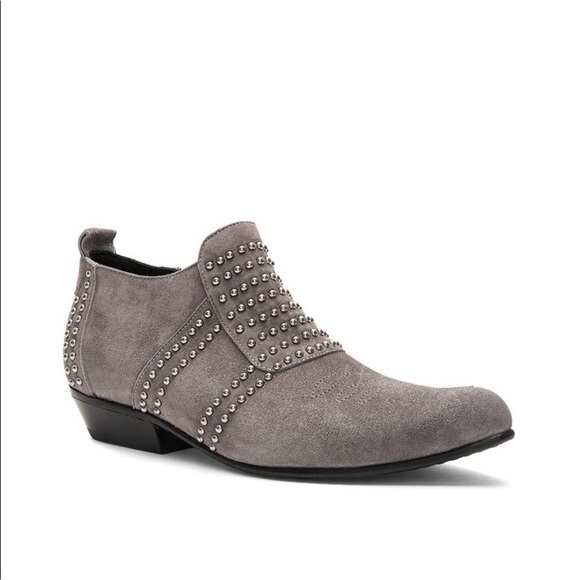 Anine Bing Gray Charlie studded low Bootie boots eu 41 11 - Picture 1 of 16